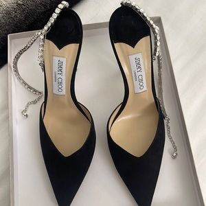 Jimmy choo saeda crystal pumps shoes heels size 40